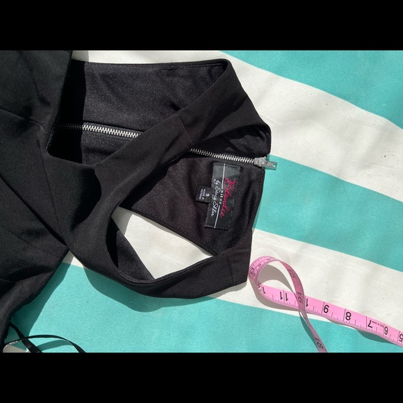 NEW Blondie Nites Zip Back Halter Top Black Size 9 - Picture 8 of 10